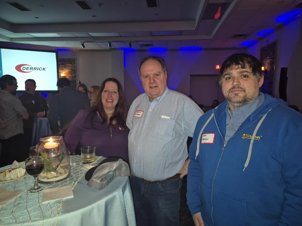 Mincon Canada team member networking with industry peers at the CIM Northern Gateway seafood mixer
