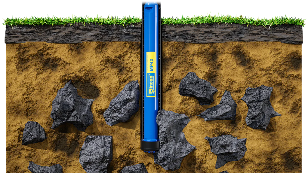 Casing pipe drilling through overburden into bedrock