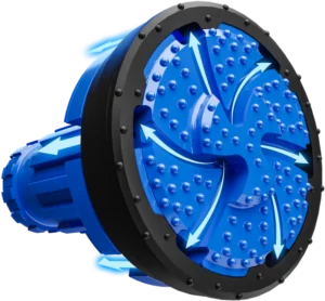 Mincon Spiral Flush air control technology directing exhaust air away from the ground