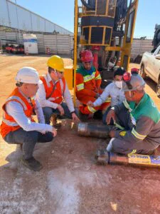 Mincon colleagues on site with customer Tecnosonda in Brazil