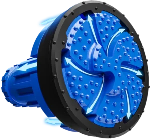 Mincon Spiral Flush air control technology directing exhaust air away from the ground